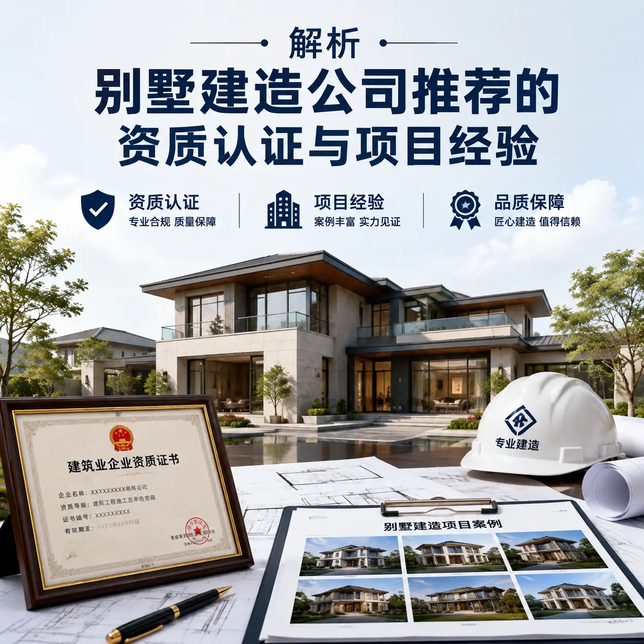 解析 镇远 别墅建造公司推荐的资质认证与项目经验